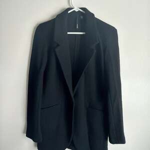Joe's Jeans Black Oversized Wool Blend Blazer Coat, Size S